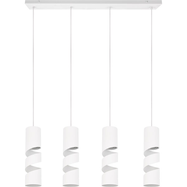 HLW LED LED Hanglamp Mat Wit - Metalen 4-lichts LED Lamp met GU10 Fitting HLW LED LED Hanglamp Mat Wit - Metalen 4-lichts LED Lamp met GU10 Fitting