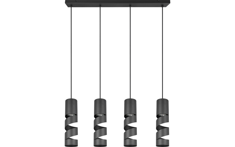 HLW LED Modern Metal LED Pendant Lamp - Trion Meser 4-light Matte Black LED Lamp HLW LED Modern Metal LED Pendant Lamp - Trion Meser 4-light Matte Black LED Lamp