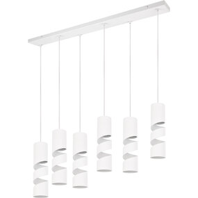 Metalen LED Hanglamp - Trion Meser 6-lichts Mat Wit Metalen LED Hanglamp - Trion Meser 6-lichts Mat Wit