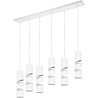 Metalen LED Hanglamp - Trion Meser 6-lichts Mat Wit Verlichting per ruimte