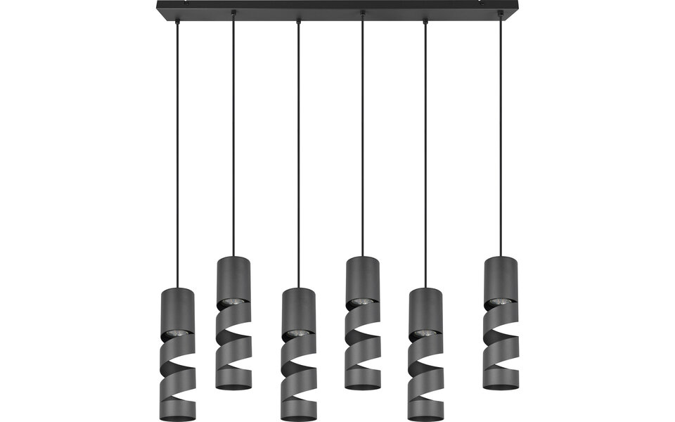 HLW LED LED Pendant Lamp Trion Meser - Black Metal LED Pendant Lamp 6-light, GU10, Adjustable HLW LED LED Pendant Lamp Trion Meser - Black Metal LED Pendant Lamp 6-light, GU10, Adjustable
