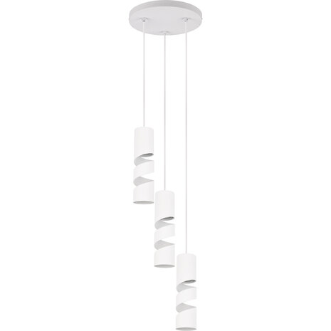 Witte Metalen LED Hanglamp Trion Meser - 3-lichts, Verstelbaar & Energiezuinig Witte Metalen LED Hanglamp Trion Meser - 3-lichts, Verstelbaar & Energiezuinig
