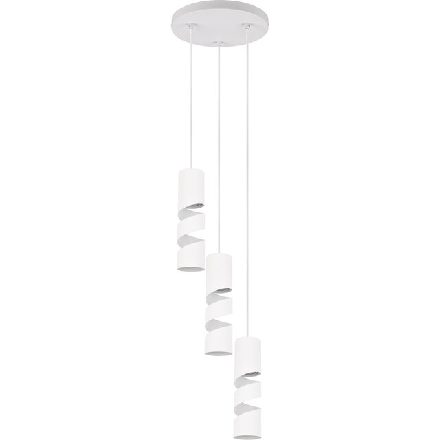 LED Hanglamp Trion Meser - Mat Wit, Metalen 3-lichts Design Verlichting per ruimte