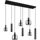 HLW LED Modern Black LED Pendant Lamp Trion Marat - 8-light Metal Design