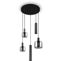 LED Pendant Lamp Trion Marat - Matte Black, 5-light, Metal Design LED Pendant Lamp Trion Marat - Matte Black, 5-light, Metal Design