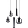 HLW LED Modern Matte Black Metal LED Pendant Lamp Trion Marat - 5-light Round IP20