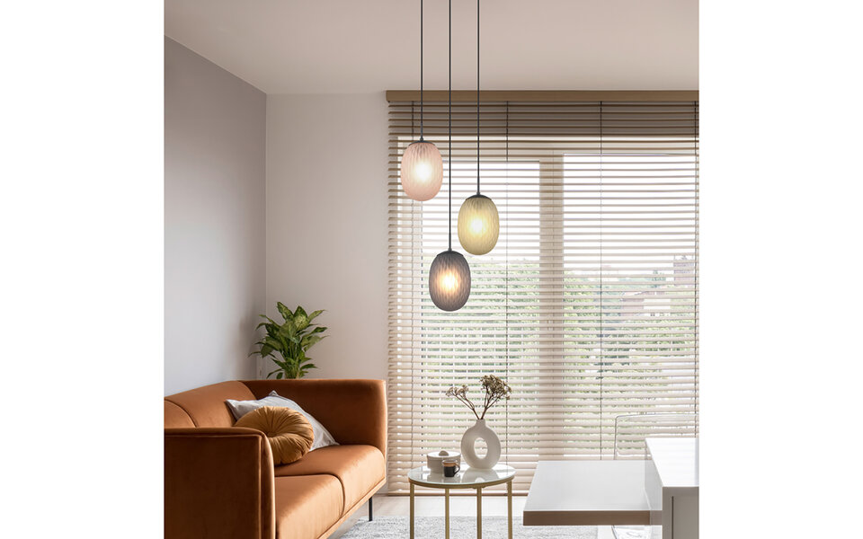 HLW LED Zwarte Metalen LED Hanglamp - 3-lichts E27 fitting, Mat Zwart, Trion Feget HLW LED Zwarte Metalen LED Hanglamp - 3-lichts E27 fitting, Mat Zwart, Trion Feget