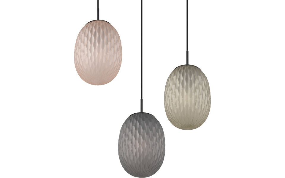 HLW LED Black Metal LED Pendant Lamp - 3-Light E27 Fitting, Matte Black, Trion Feget HLW LED Black Metal LED Pendant Lamp - 3-Light E27 Fitting, Matte Black, Trion Feget