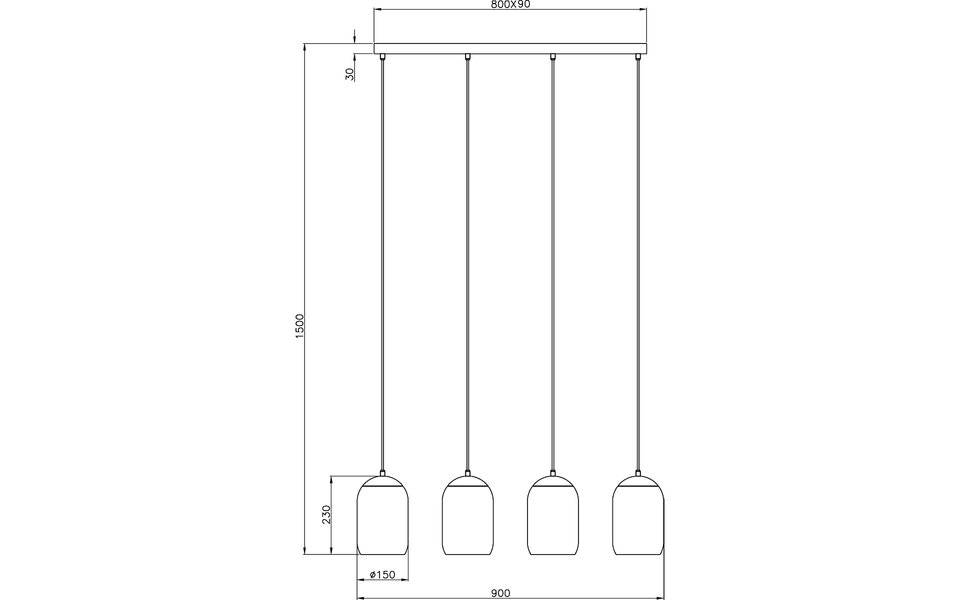 HLW LED Stijlvolle Mat Zwarte LED Hanglamp - Metalen 4-Lichts LED Lamp met E27 Fitting HLW LED Stijlvolle Mat Zwarte LED Hanglamp - Metalen 4-Lichts LED Lamp met E27 Fitting