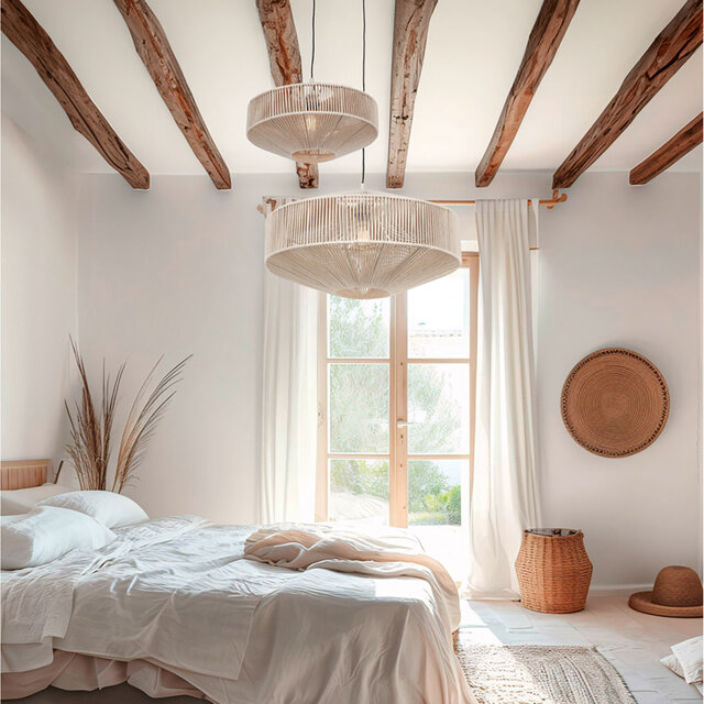 Crémewitte metalen LED hanglamp 46cm modern design 10W vermogen Crémewitte metalen LED hanglamp 46cm modern design 10W vermogen