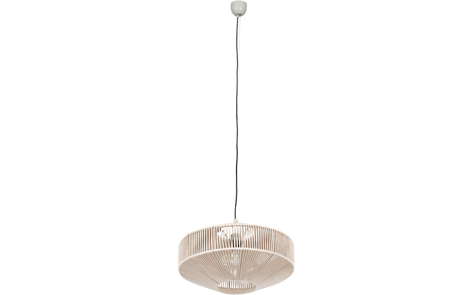 HLW LED Stylish LED Pendant Lamp Trion Silka - Metal White LED Pendant Lamp 46cm, E27 Fitting