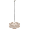 HLW LED Stylish LED Pendant Lamp Trion Silka - Metal White LED Pendant Lamp 46cm, E27 Fitting