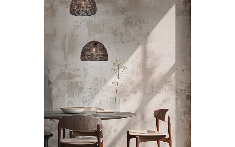 HLW LED LED Hanglamp 1-lichts - Metalen Bronzen LED Hanglamp Rond 36 cm