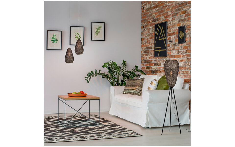 HLW LED Elegant Metal LED Pendant Lamp - Bronze LED Lamp 23 cm Round - Adjustable