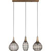 LED Hanglamp Sorana - Metalen Bronzen 3-lichts LED Lamp LED Hanglamp Sorana - Metalen Bronzen 3-lichts LED Lamp