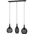 Stylish Metal Black LED Pendant Lamp Trion Sorana - 3-light E27 Stylish Metal Black LED Pendant Lamp Trion Sorana - 3-light E27