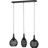 LED Pendant Lamp Trion Sorana - Matte Black Metal 3-light LED Pendant Lamp Trion Sorana - Matte Black Metal 3-light