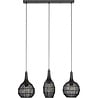 HLW LED Stylish Metal Black LED Pendant Lamp Trion Sorana - 3-light E27 HLW LED Stylish Metal Black LED Pendant Lamp Trion Sorana - 3-light E27