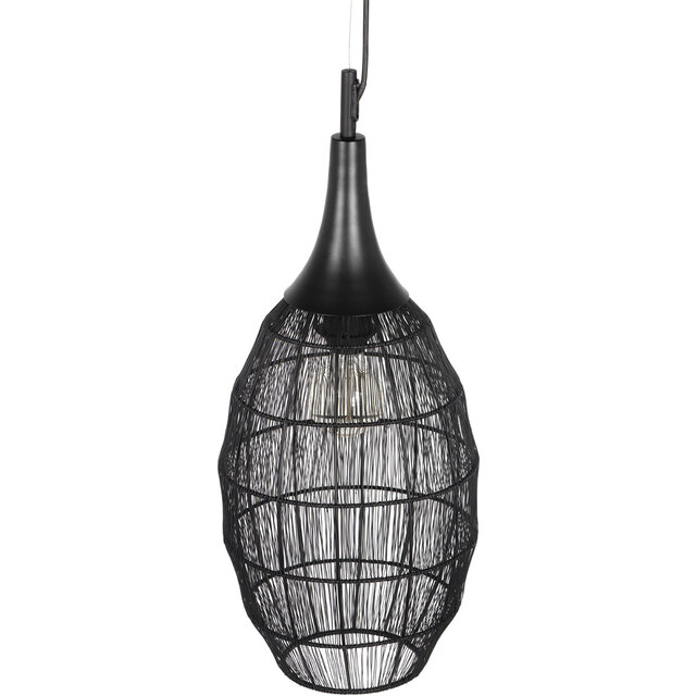 HLW LED LED Hanglamp Trion Sorana - Zwarte Metalen LED Hanglamp met E27 Fitting HLW LED LED Hanglamp Trion Sorana - Zwarte Metalen LED Hanglamp met E27 Fitting