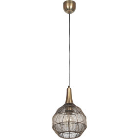 Metalen LED Hanglamp Oud Brons - Trion Sorana 1-lichts Metalen LED Hanglamp Oud Brons - Trion Sorana 1-lichts