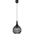 Black Metal LED Pendant Lamp Trion Sorana - Round, E27, Adjustable