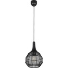 HLW LED Black Metal LED Pendant Lamp Trion Sorana - Round, E27, Adjustable