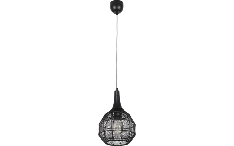 HLW LED Zwarte Metalen LED Hanglamp Trion Sorana - Rond, E27, Verstelbaar