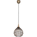 Metal LED Pendant Lamp Trion Sorana - Bronze LED Lamp with E27 Fitting, 42cm, Unique Wire Grid