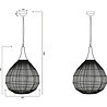 HLW LED Metal LED Pendant Lamp Trion Sorana - Bronze LED Lamp with E27 Fitting, 42cm, Unique Wire Grid