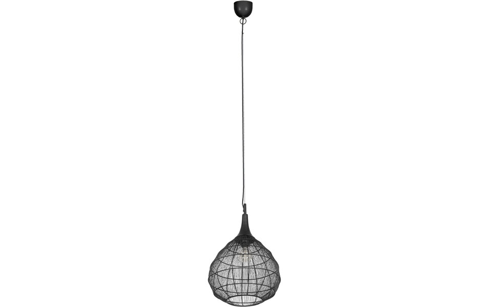 HLW LED Metal LED Pendant Lamp Trion Sorana - Black 1-light E27 Pendant Lighting 42 cm HLW LED Metal LED Pendant Lamp Trion Sorana - Black 1-light E27 Pendant Lighting 42 cm