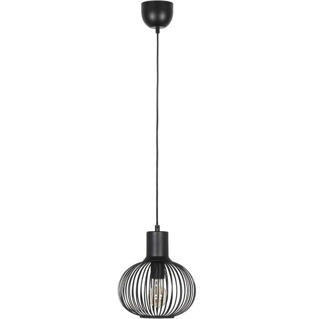Mat Zwarte LED Hanglamp - Metalen Trion Alia, E27 Fitting Verlichting per ruimte
