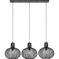 LED Pendant Lamp Trion Alia - Matte Black Metal 3-Light E27