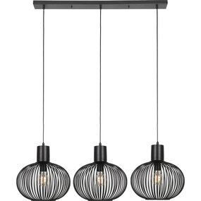 LED Hanglamp Trion Alia - Mat Zwart Metalen 3-Lichts E27 LED Hanglamp Trion Alia - Mat Zwart Metalen 3-Lichts E27