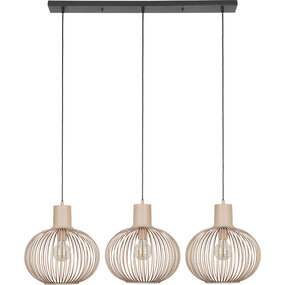 LED Hanglamp Trion Alia - Metalen 3-lichts LED Lamp Zand LED Hanglamp Trion Alia - Metalen 3-lichts LED Lamp Zand