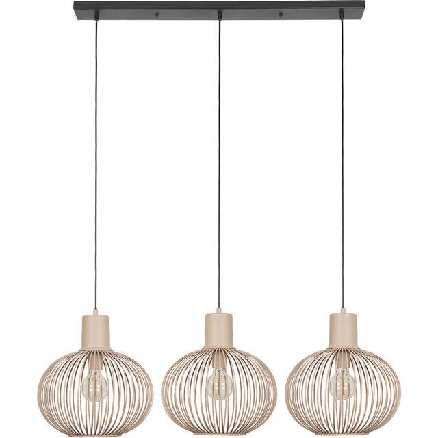 LED Hanglamp Trion Alia - Metalen 3-lichts LED Lamp Zand Verlichting per ruimte