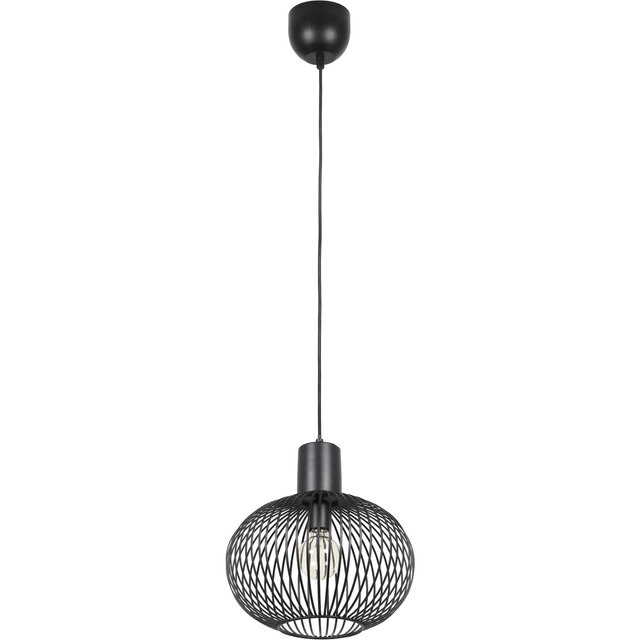 LED Hanglamp Mat Zwart - Metalen 1-lichts Trion Alia Verlichting per ruimte LED Hanglamp Mat Zwart - Metalen 1-lichts Trion Alia Verlichting per ruimte