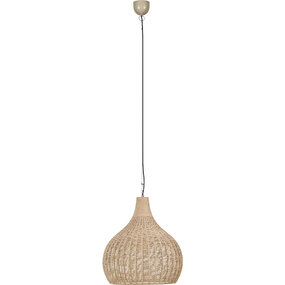 LED Hanglamp Trion Jen - Rond 54 cm met Jute - E27 Fitting LED Hanglamp Trion Jen - Rond 54 cm met Jute - E27 Fitting
