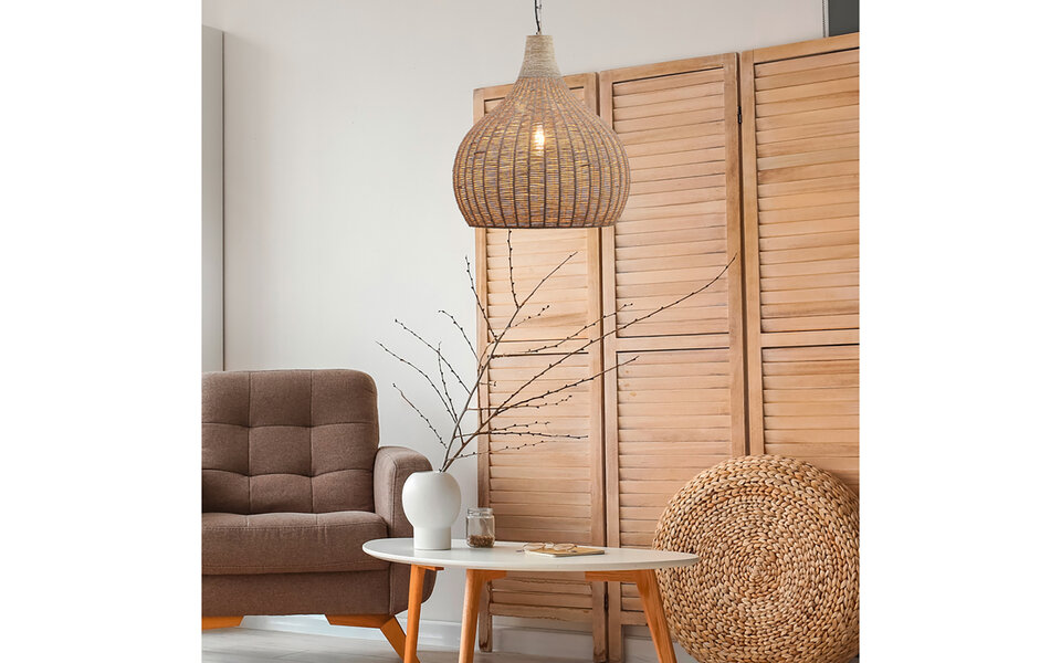 HLW LED LED Pendant Lamp Trion Jen - Boho Pendant Lighting 54 cm Brown - E27 LED bulb HLW LED LED Pendant Lamp Trion Jen - Boho Pendant Lighting 54 cm Brown - E27 LED bulb
