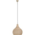 LED Pendant Lamp Trion Jen - Stylish round pendant lamp with jute and E27 fitting