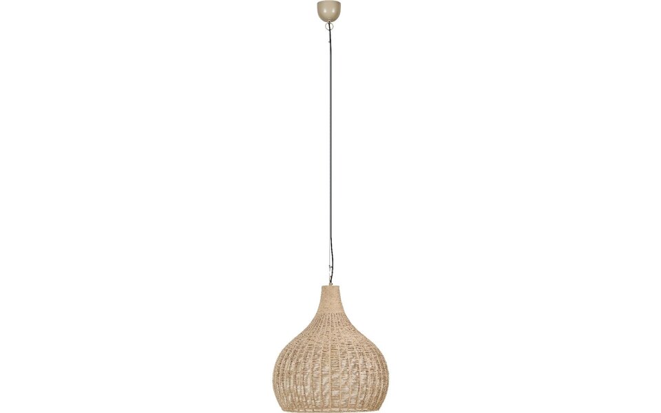 HLW LED LED Hanglamp Trion Jen - Stijlvolle ronde hanglamp met jute en E27 fitting