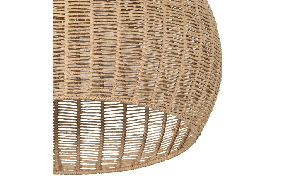 HLW LED LED Hanglamp Trion Jen - Stijlvolle ronde hanglamp met jute en E27 fitting
