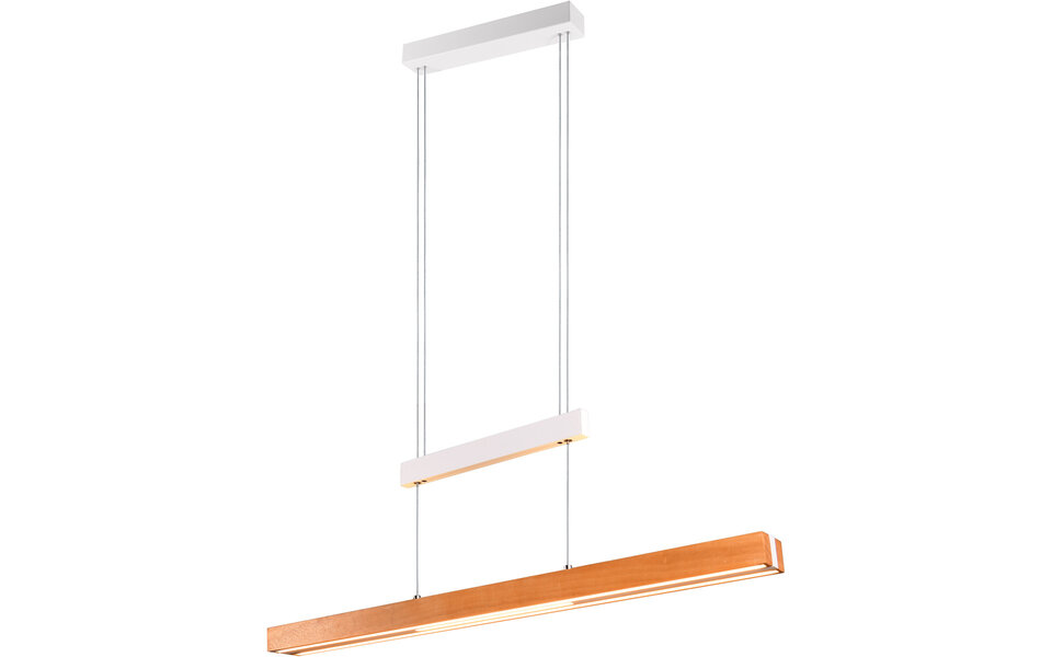 HLW LED 45W LED Pendant Lamp - Matt White, Metal LED Pendant Lamp Trion Trojan Up and Down