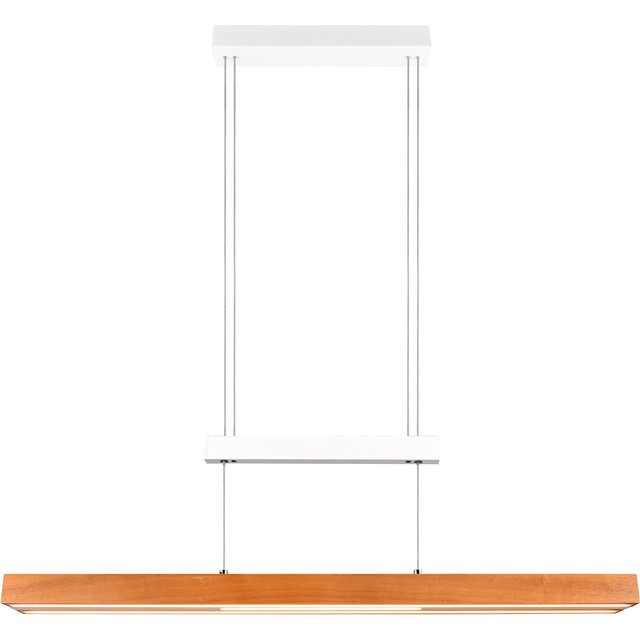 HLW LED 45W LED Pendant Lamp - Matt White, Metal LED Pendant Lamp Trion Trojan Up and Down