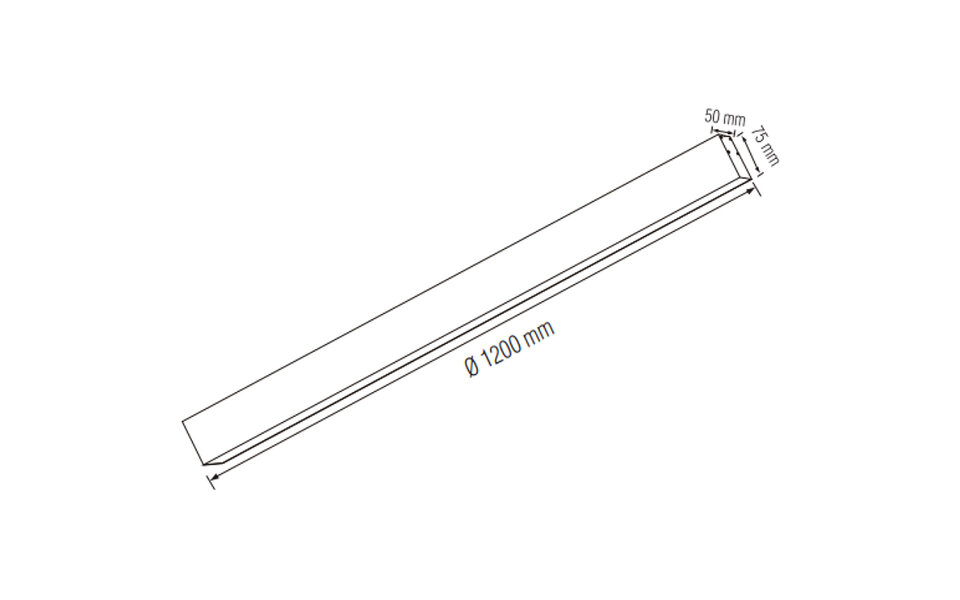 HLW LED Lineaire LED Hanglamp 40W - Zwarte & Witte LED Lamp met Daglicht Wit 6500K