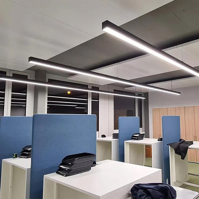 HLW LED Linear LED Pendant Lamp 40W 4600lm - Black & White LED Lamp, Neutral White 4000K