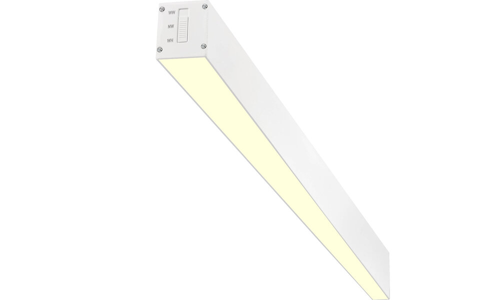 HLW LED Kozolux Tino Linear LED Pendant Lamp 40W - White LED Lamp Warm White 3000K, 120cm