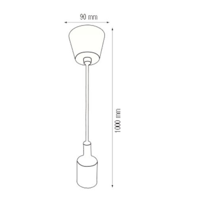 Ronde grijze stoffen hanglamp met E27 fitting en modern design, 60W LED verlichting