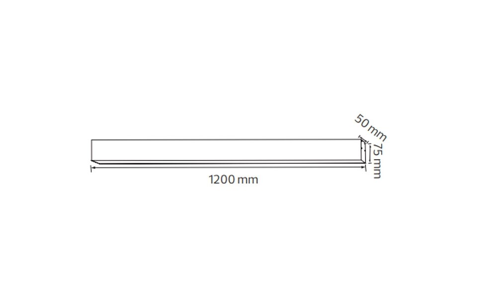 HLW LED Linear LED Pendant Lamp 40W - Black & White, Bright Daylight White 6500K LED Lamp