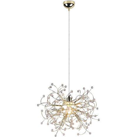 Gouden LED Hanglamp Mat Goud - E27 Fitting, Verstelbare LED Lamp Gouden LED Hanglamp Mat Goud - E27 Fitting, Verstelbare LED Lamp