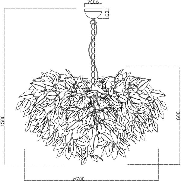 HLW LED LED Hanglamp Trion Lovy - 4-lichts E14 Fitting - Rond Glans Chroom HLW LED LED Hanglamp Trion Lovy - 4-lichts E14 Fitting - Rond Glans Chroom